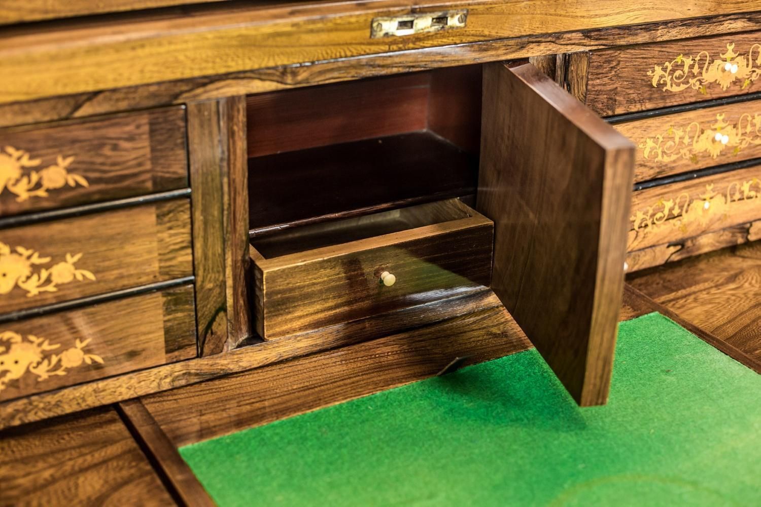 photo furniture Elm Secretary Desk, Circa The 19th Century