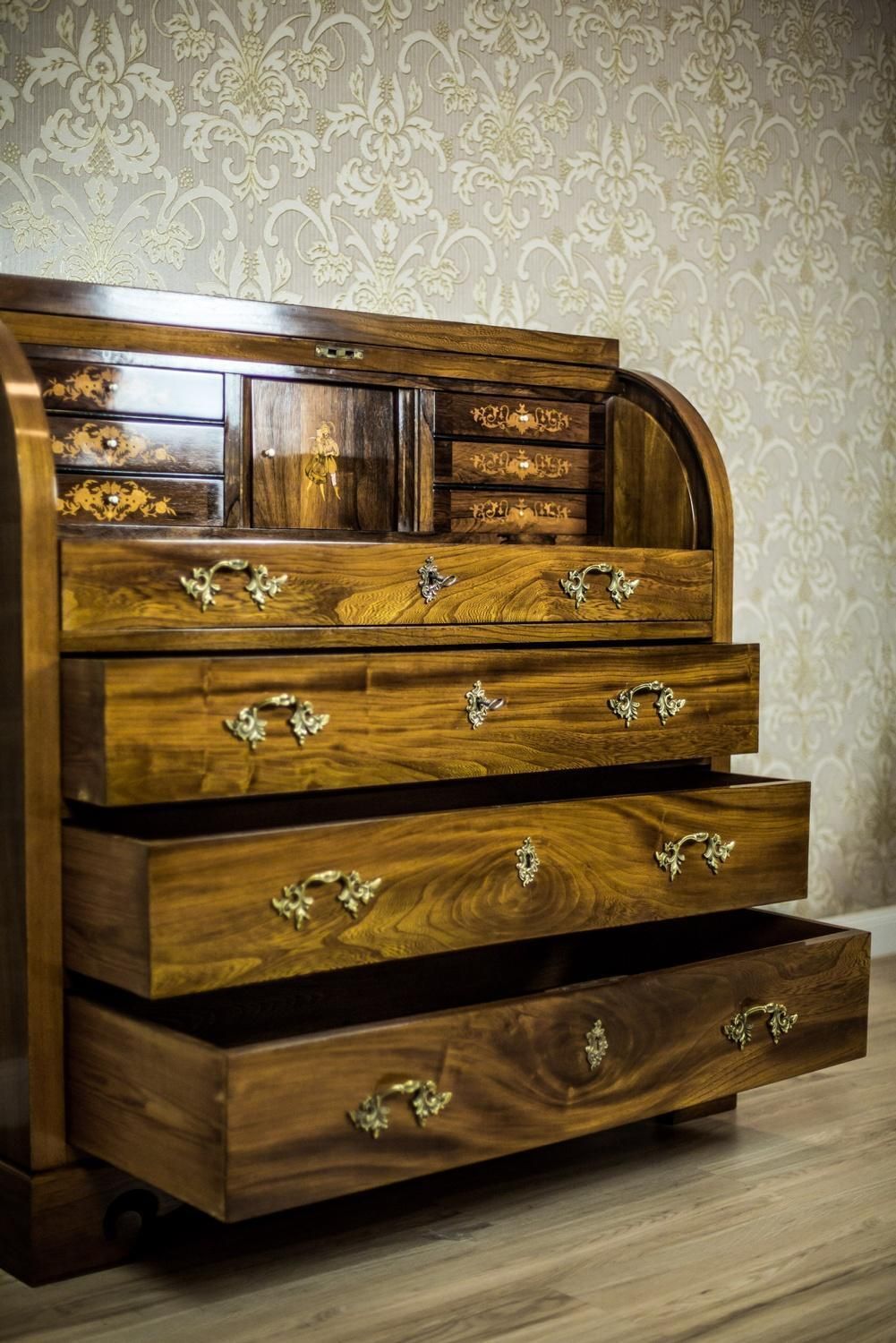 photo for sale Elm Secretary Desk, Circa The 19th Century