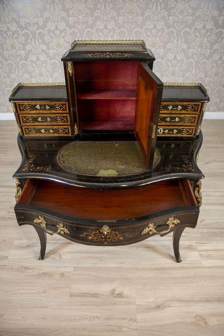 photo furniture 20th Century Mahogany & Pine Wood Vennered With Mahogany Ladies' Secretary Desk