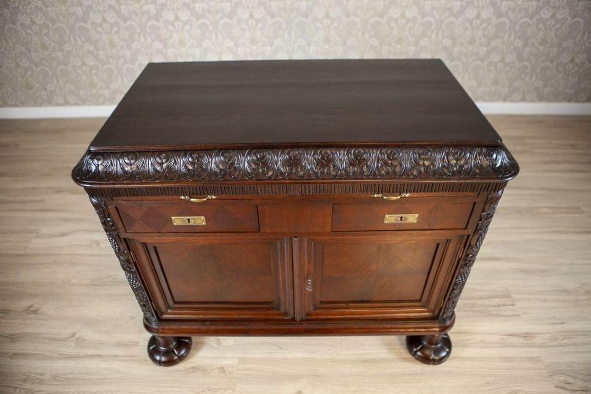 Early 20th Century Oak Commode In Brown With Drawers photo 2450.0