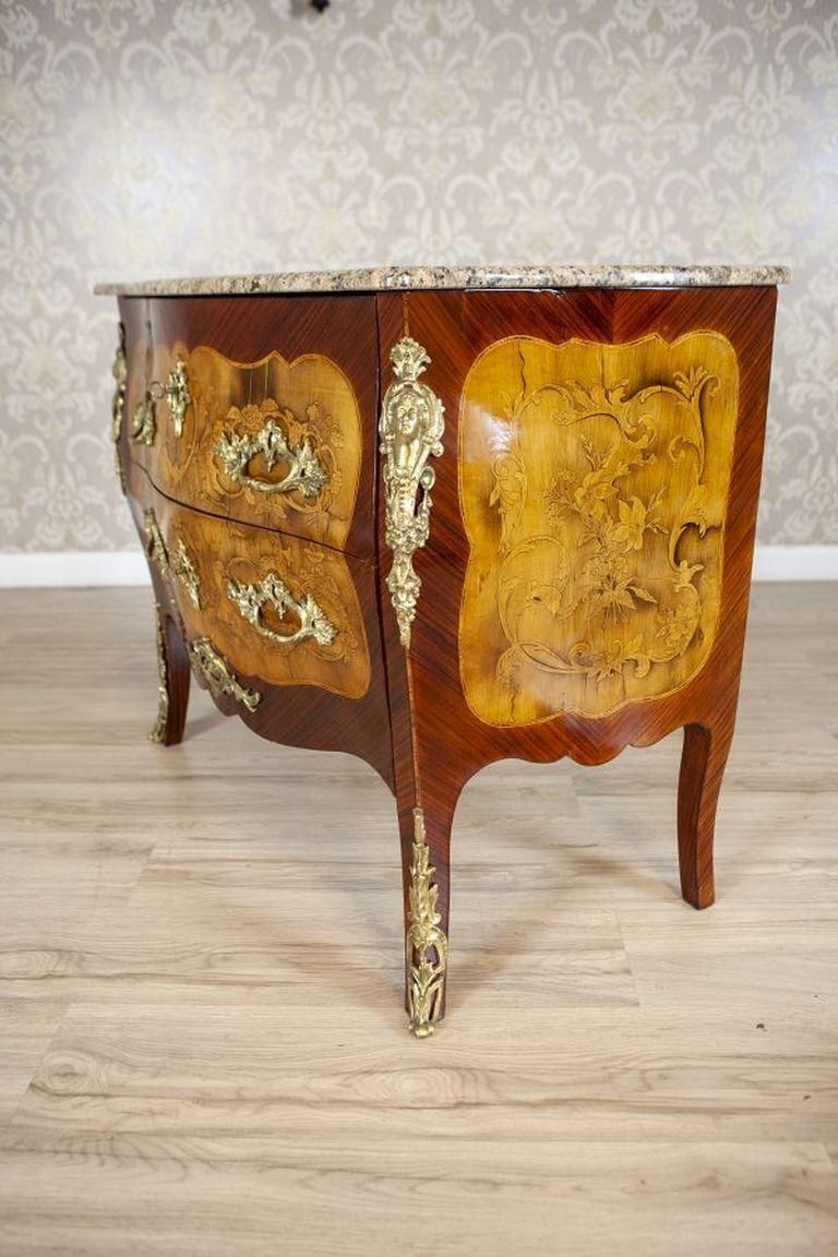 French Style Commode From The 18th/19th Century With Granite Top photo for sale