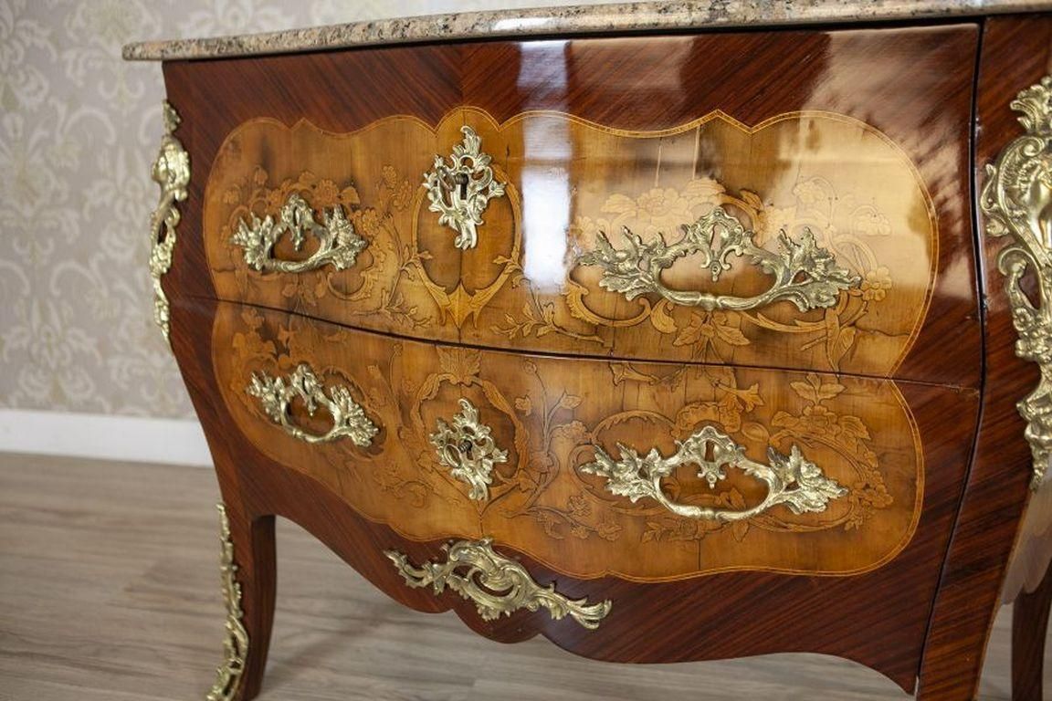 French Style Commode From The 18th/19th Century With Granite Top photo vintage