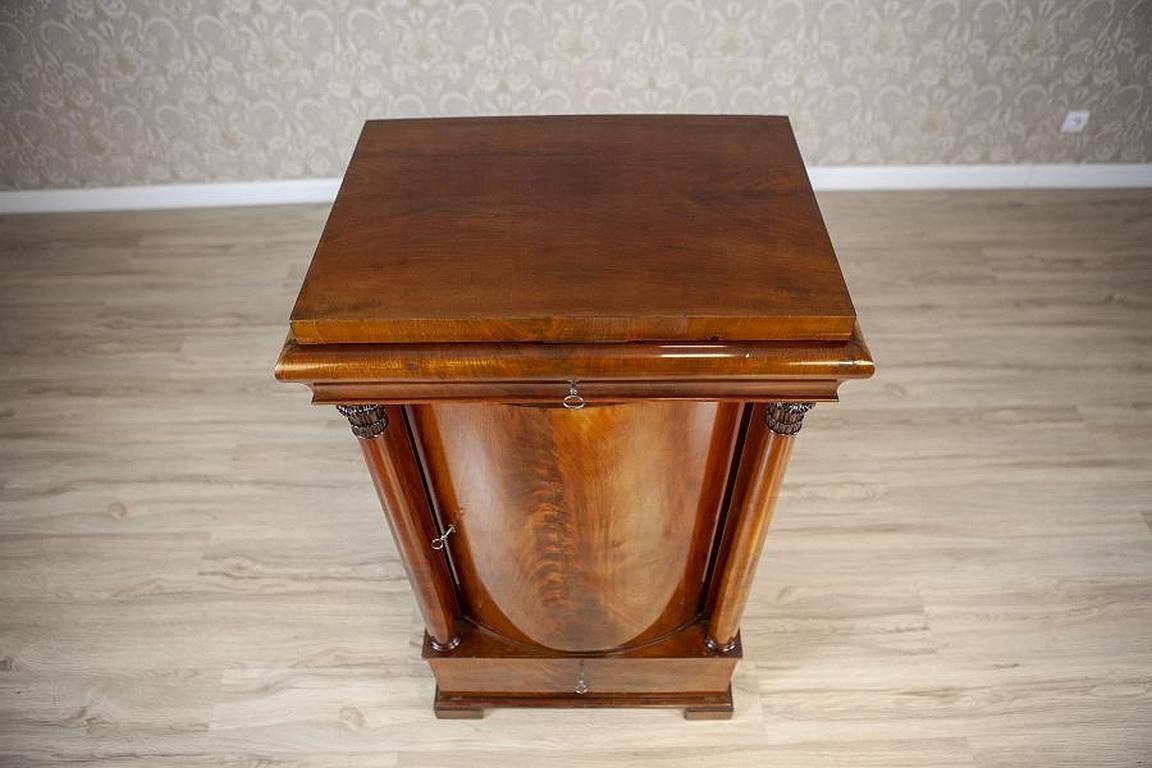 19th Century Biedermeier Mahogany Wood And Veneer Linen Press photo vinterior