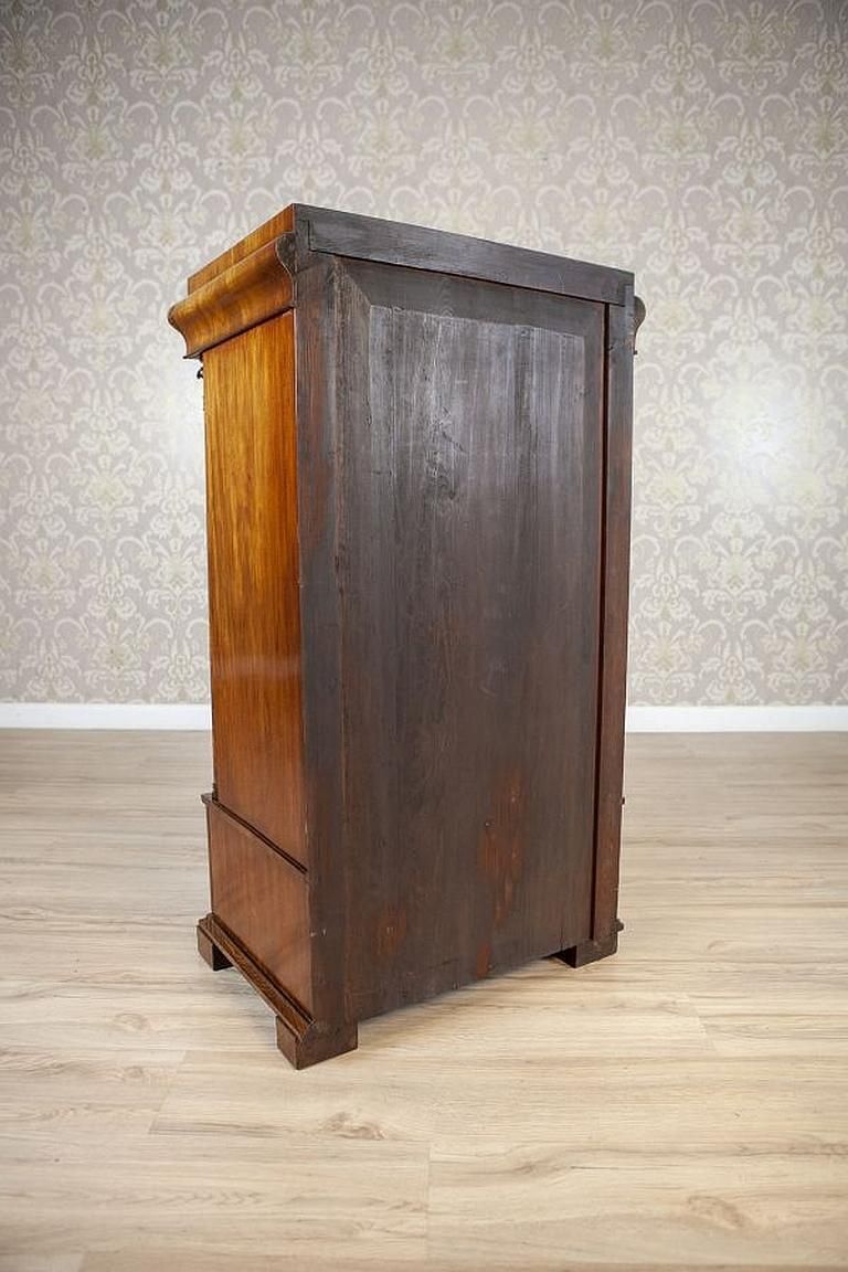 photo buy 19th Century Biedermeier Mahogany Wood And Veneer Linen Press