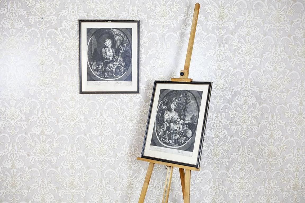 18th Century Set Of Engravings Of Seasons Signed By M. E. And J. J. Ridinger photo furniture