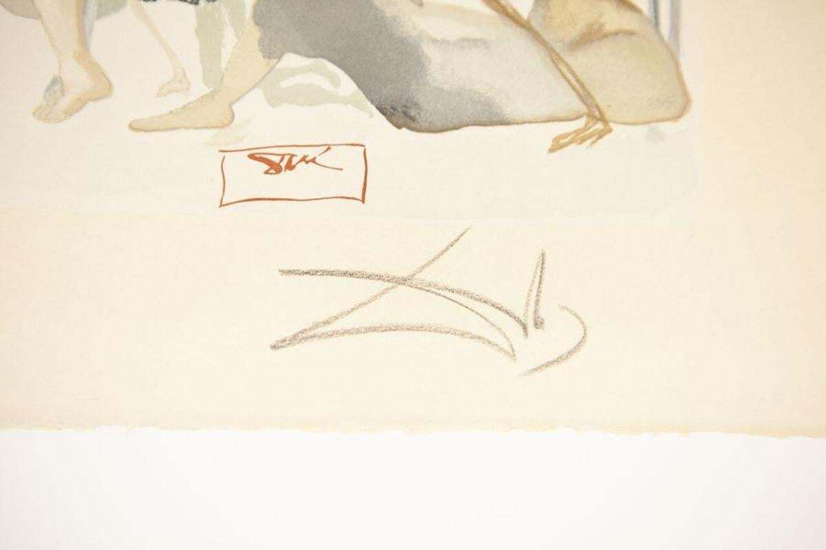 Salvador Dali Lithograph From The 20th Century   Signed In Pencil On Paper photo vintage