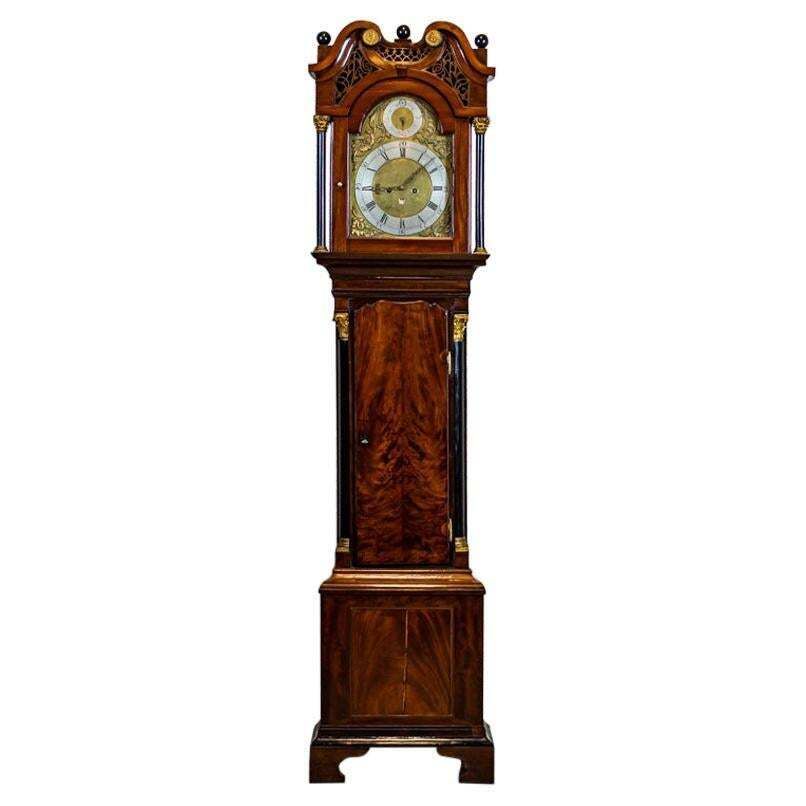 18th Century Grandfather Clock "Liverpool Made Case" From The George III Times