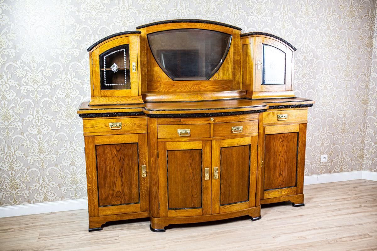 Art Nouveau Sideboard Veneered With Oak, The Turn Of The 19th And 20th Century photo furniture