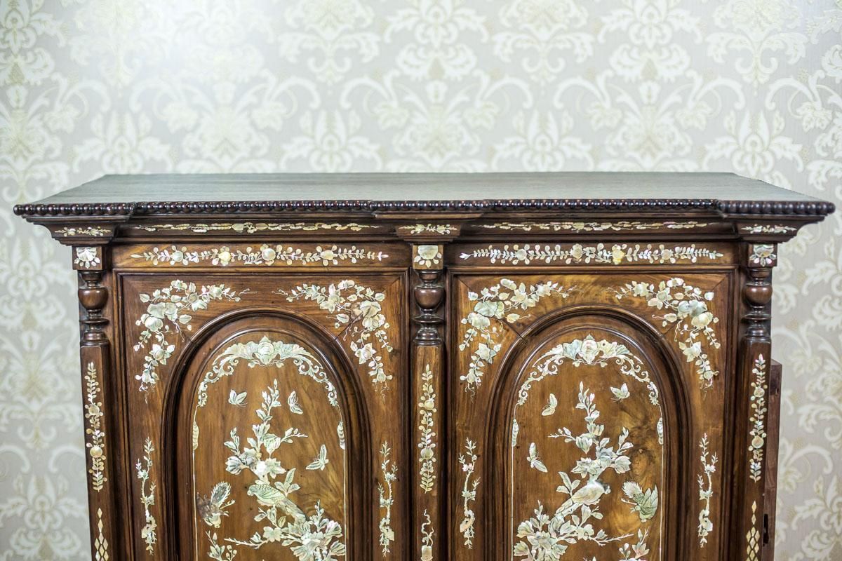 Oriental Cabinet With Mother Of  Pearl, Turn Of The 19th And 20th Centuries photo Furniture