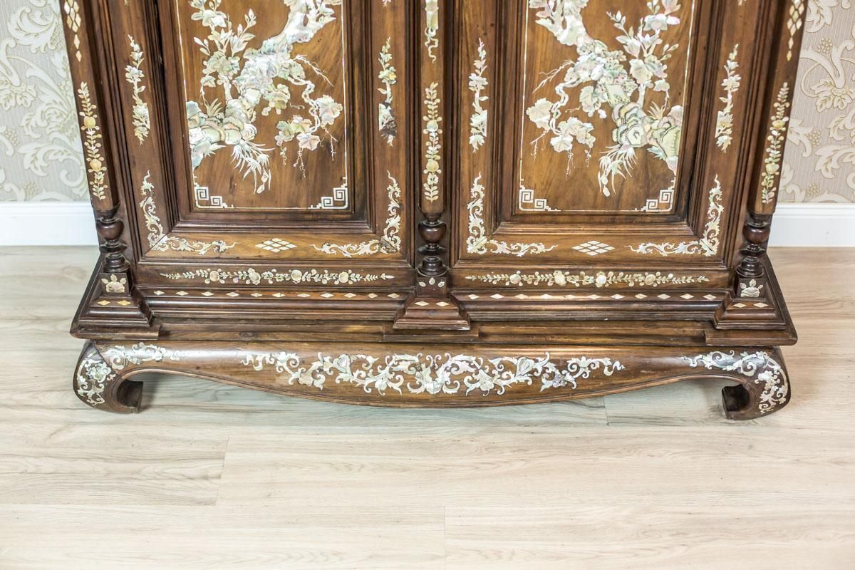 photo for sale Oriental Cabinet With Mother Of  Pearl, Turn Of The 19th And 20th Centuries