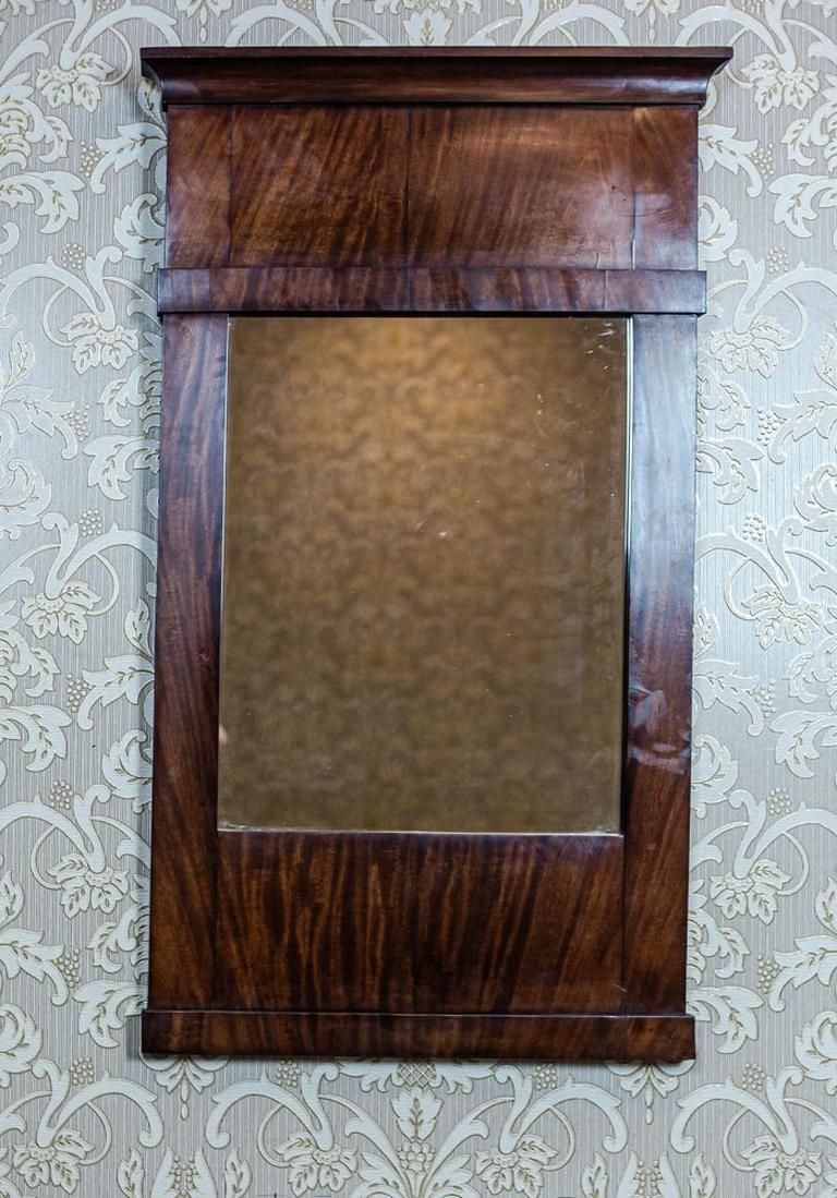 Biedermeier Pier Glass In Mahogany Veneer Frame, Late 19th Century photo furniture