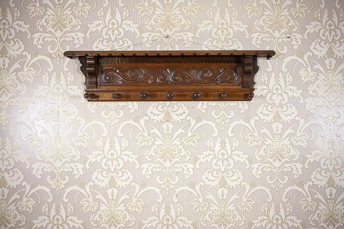 photo vinterior Oak Coat Rack From The Early 20th Century In Dark Brown