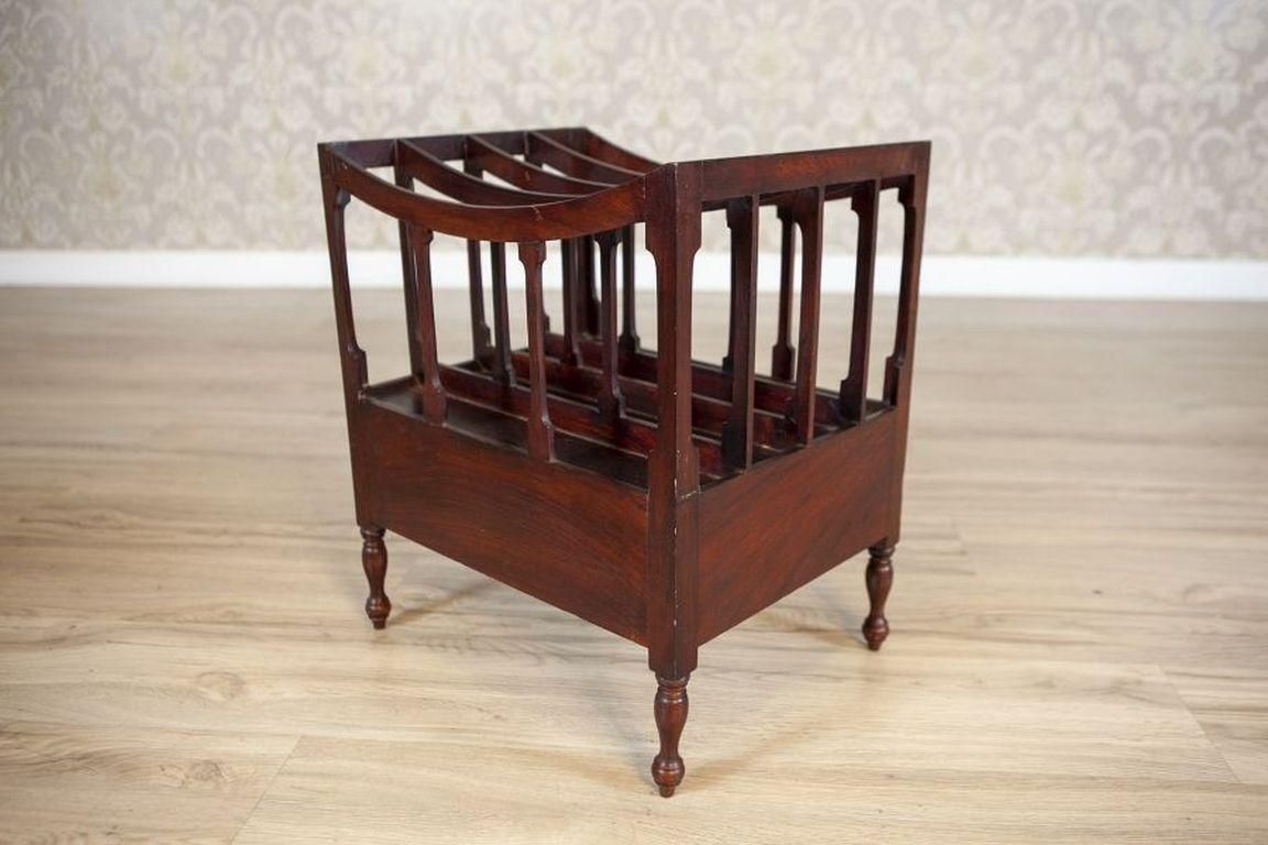 Walnut Magazine Rack From The Mid. 20th Century photo for sale
