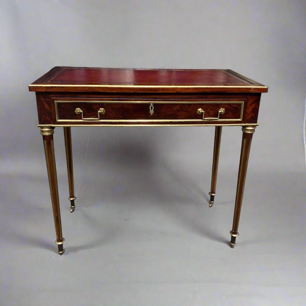 Antique 19th Century French Mahogany Lockable Writing Table