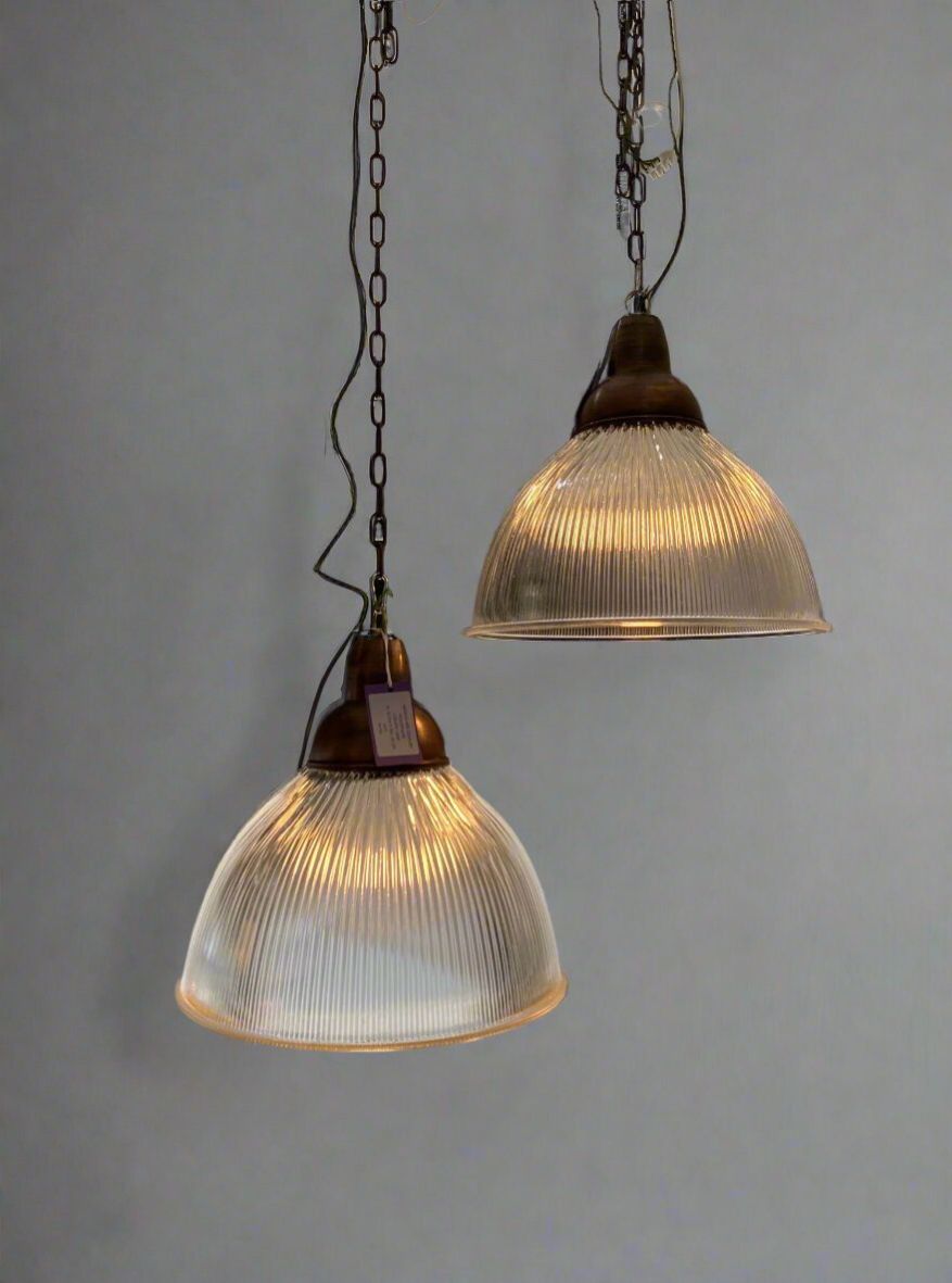 Midcentury Holophane Ceiling Lamp Circa 1960