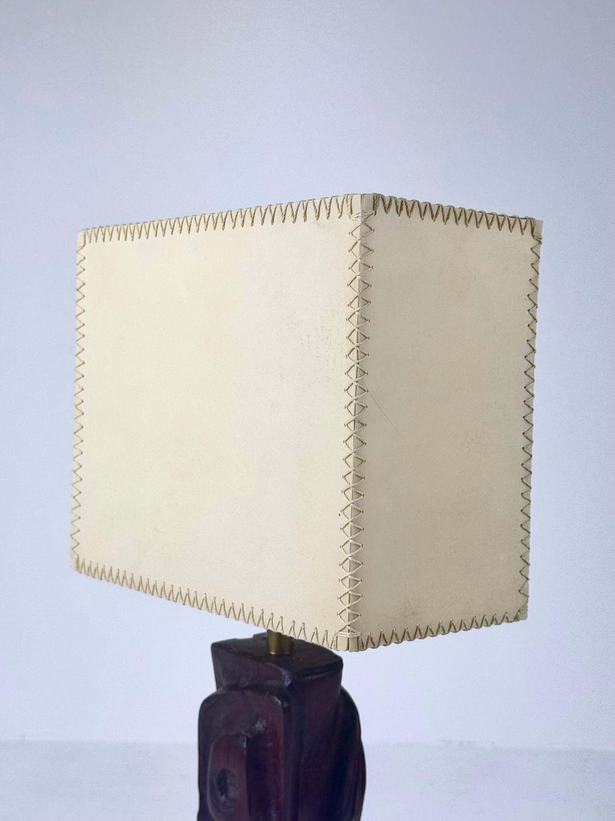 Hand Carved Wooden Sculptural Table Lamp By Gianni Pinna photo 3000.0