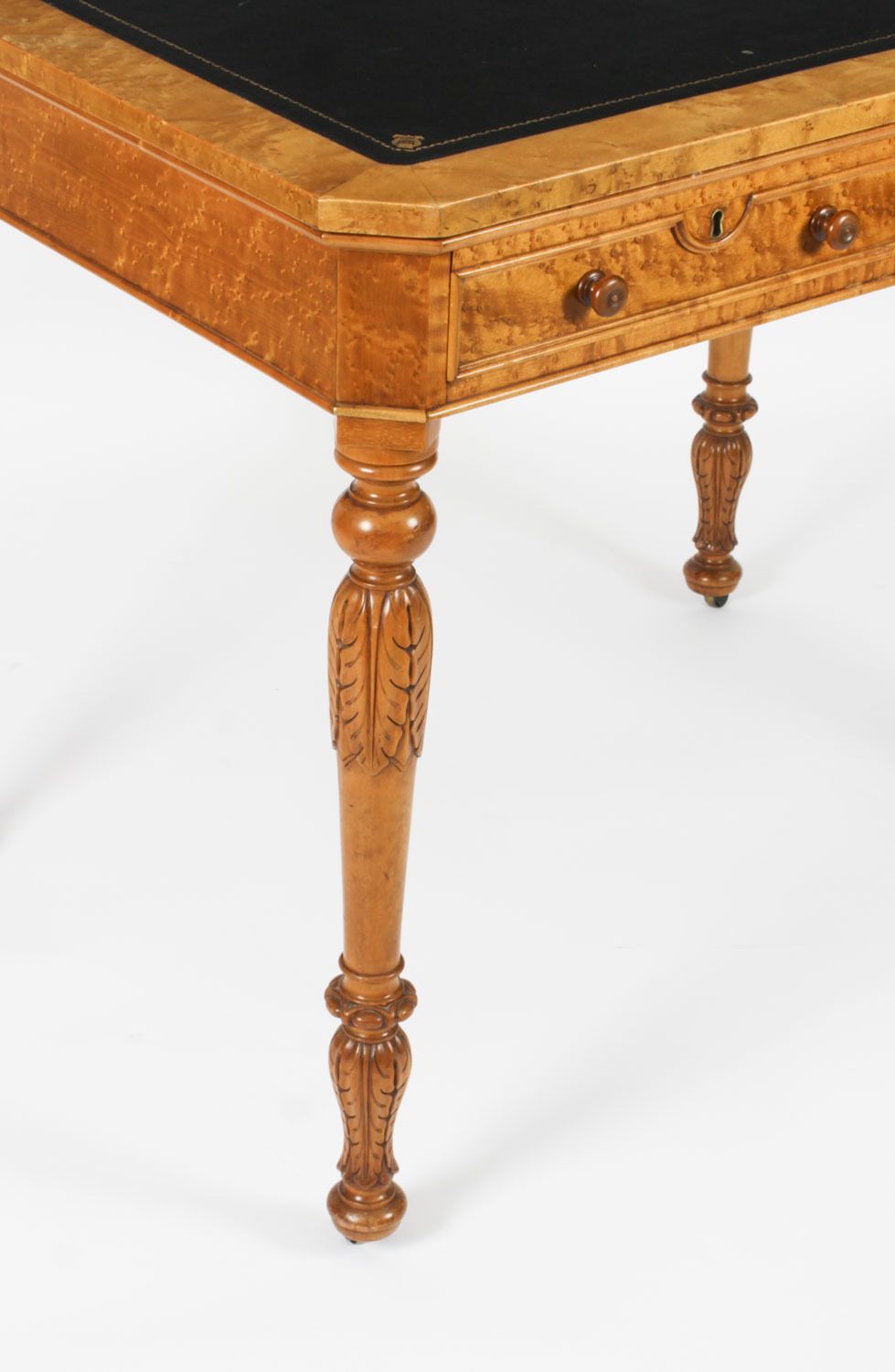 2050.0 Antique Gillows Style Birdseye Maple Writing Desk C.1880 photo