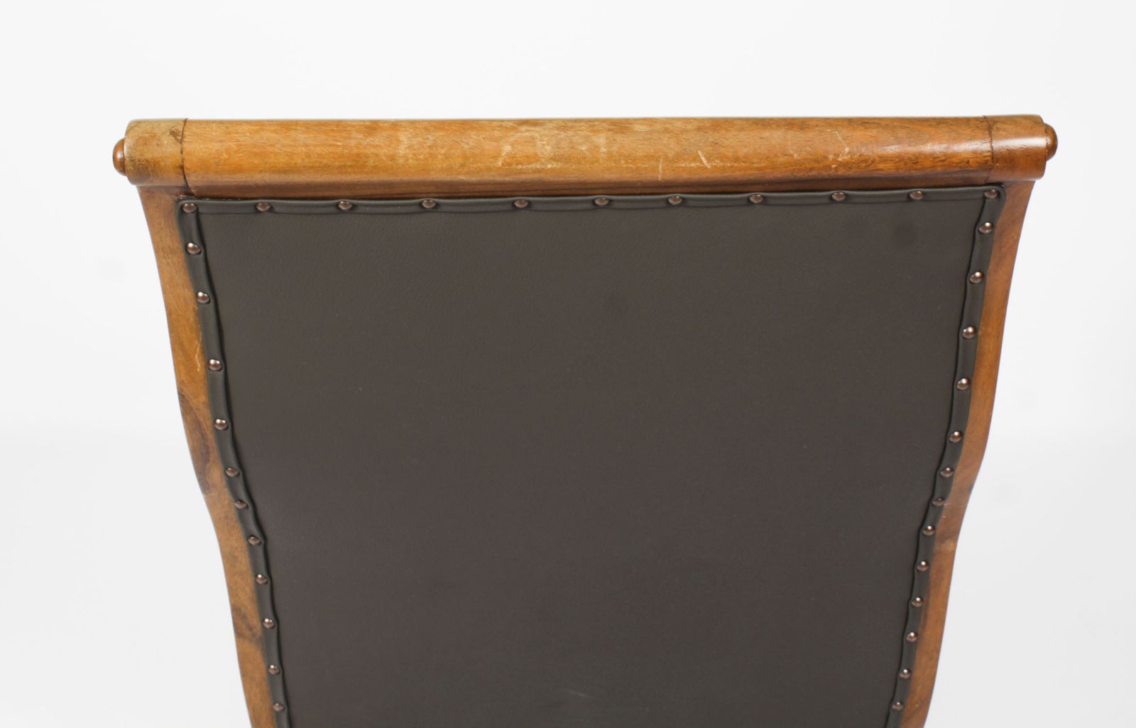 photo buy Anglo Indian Leather Teak Plantation Chair 19th Century