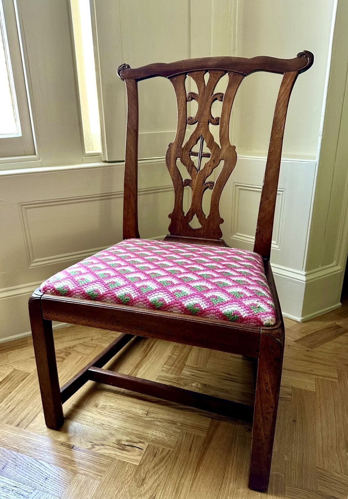 Georgian Mahogany Side Chair With Drop In Seat photo furniture