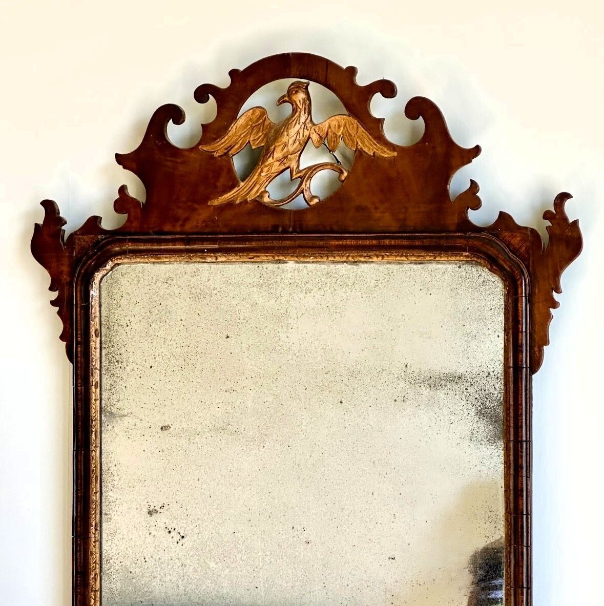 Large George II Walnut Fretwork Mirror photo 1200.0