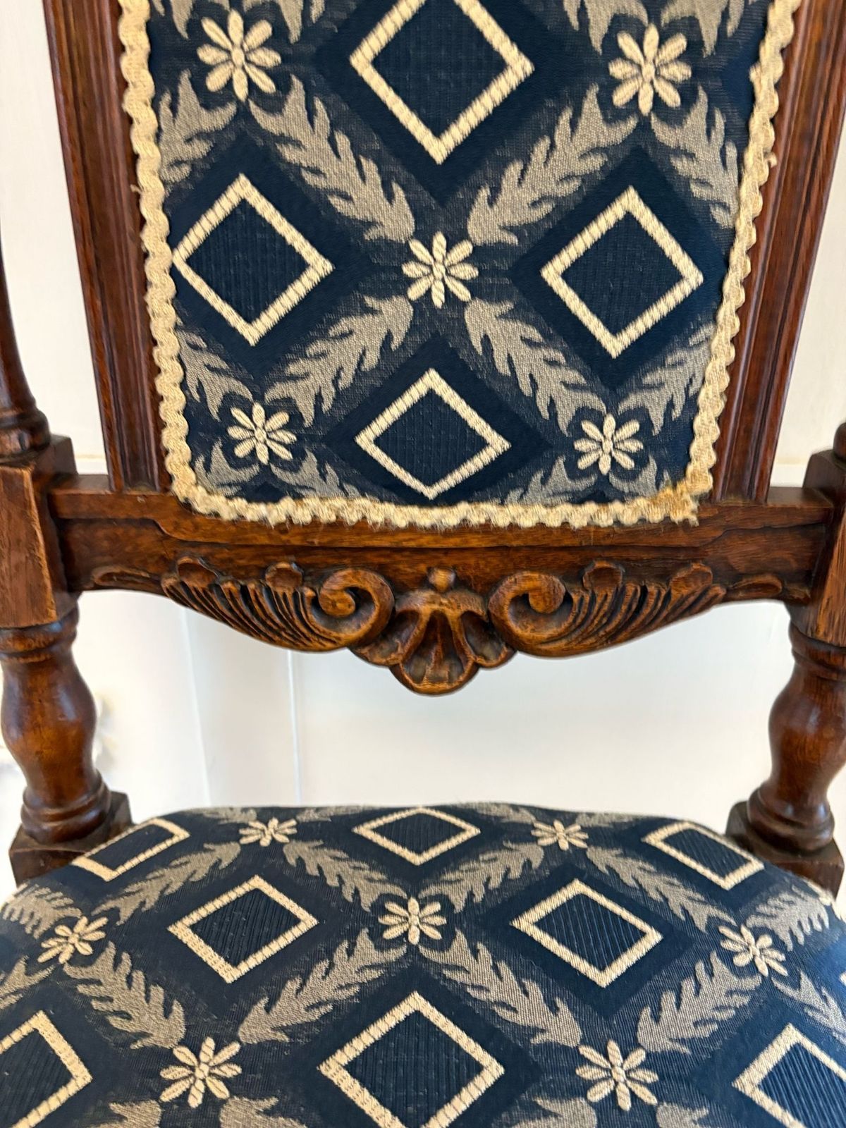 photo buy Antique Quality 19th Century Pair Of Carved Oak Side Chairs