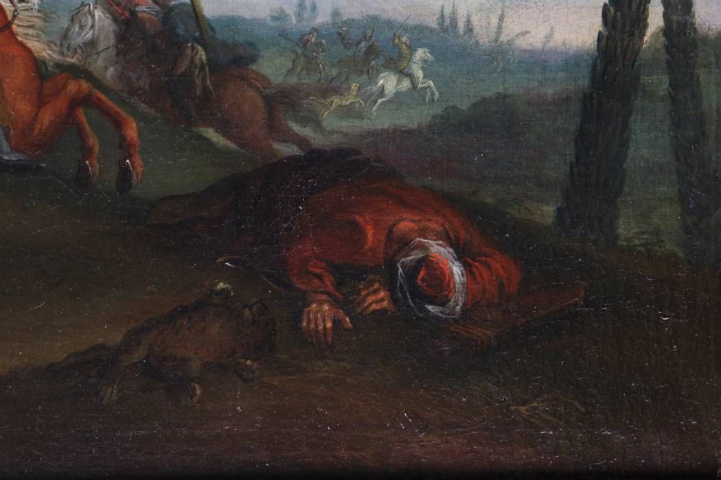 Joseph François Parrocel (1704; 1781) Attributed. Turkish Horsemen Attacked By Tigers photo Art