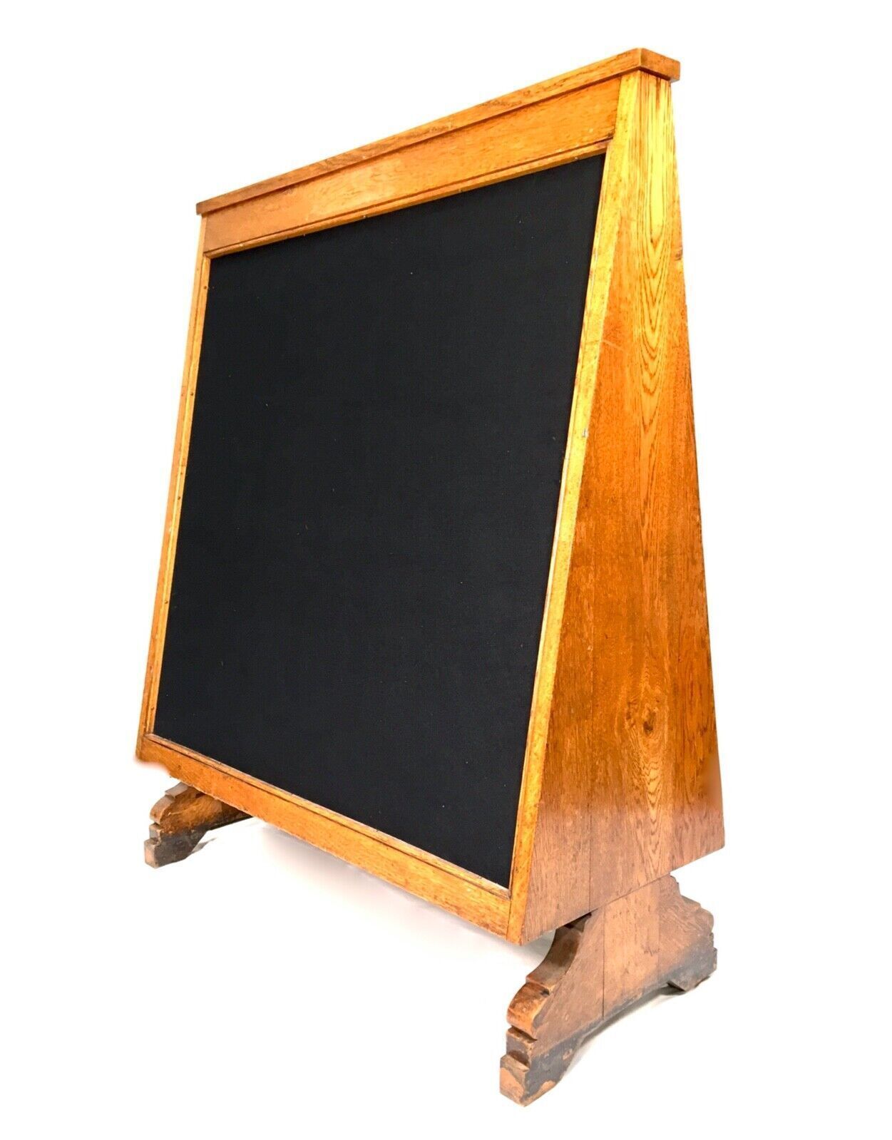 Antique Large 1930s Framed Wood Oak Notice Board Library School Used Restaurant photo 349.0