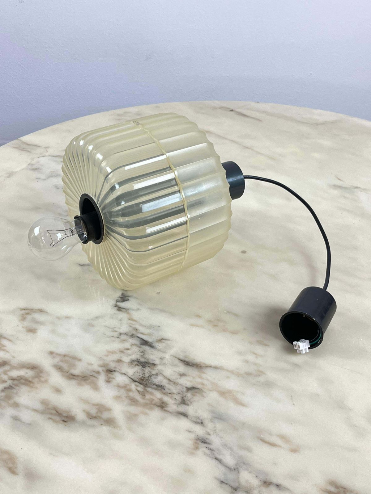 Mid Century Metal And Methacrylate Guzzini Italian Chandelier, 60s photo vinterior