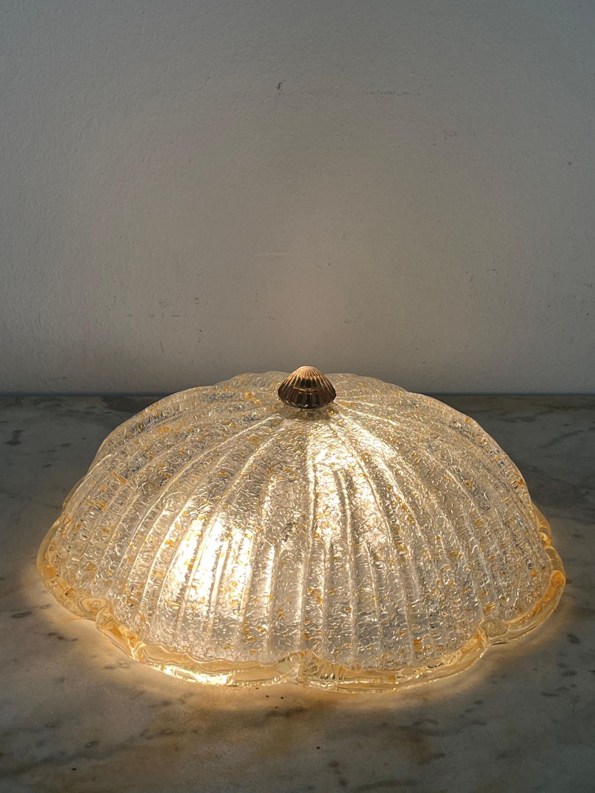 Murano Glass Ceiling Light, 1990s, Stamped Vetrilamp Venezia photo Lighting