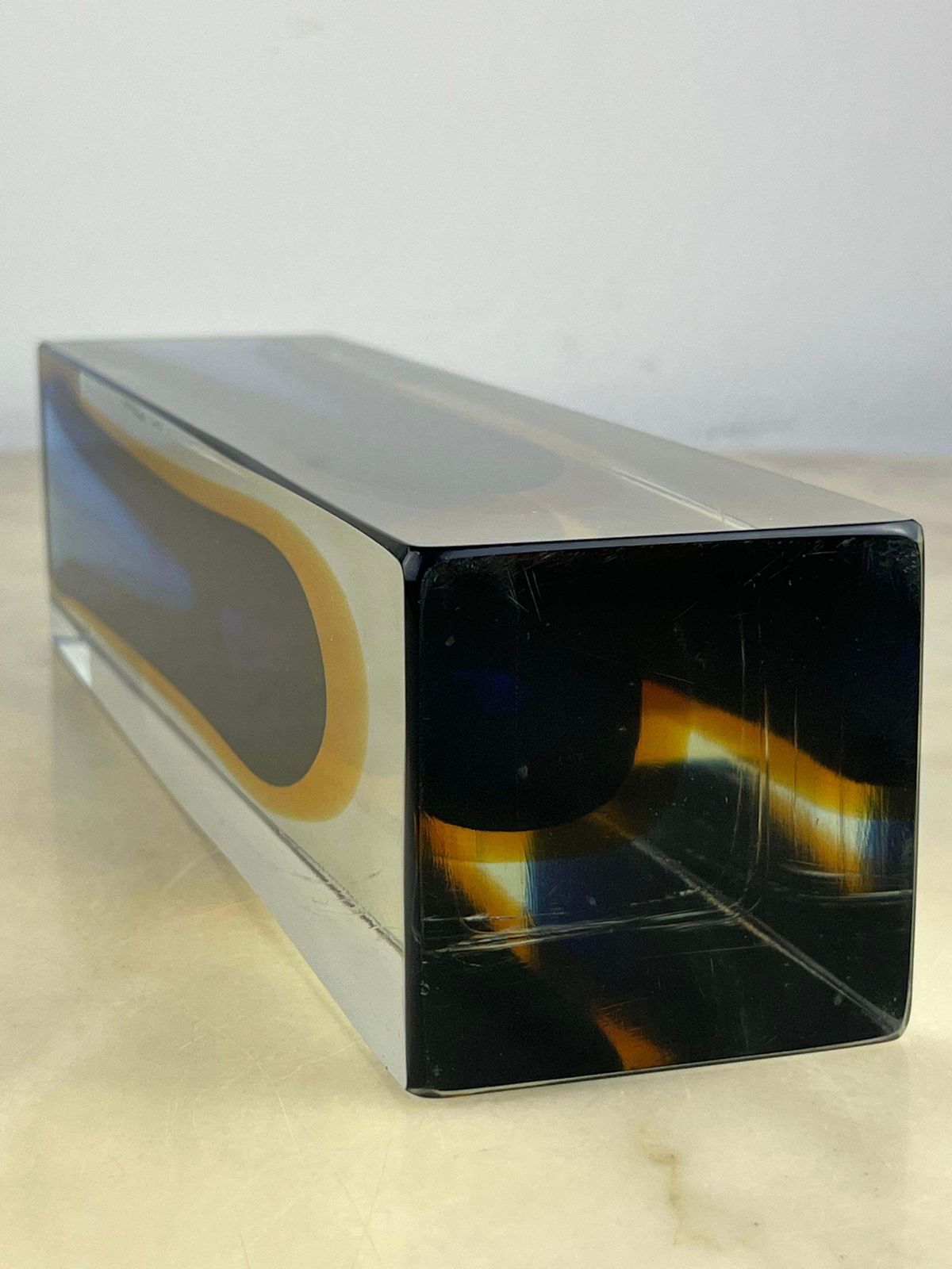 Murano Submerged Glass Vase 30 Cm High, Attributed To Flavio Poli, Italy, 1970s photo vinterior