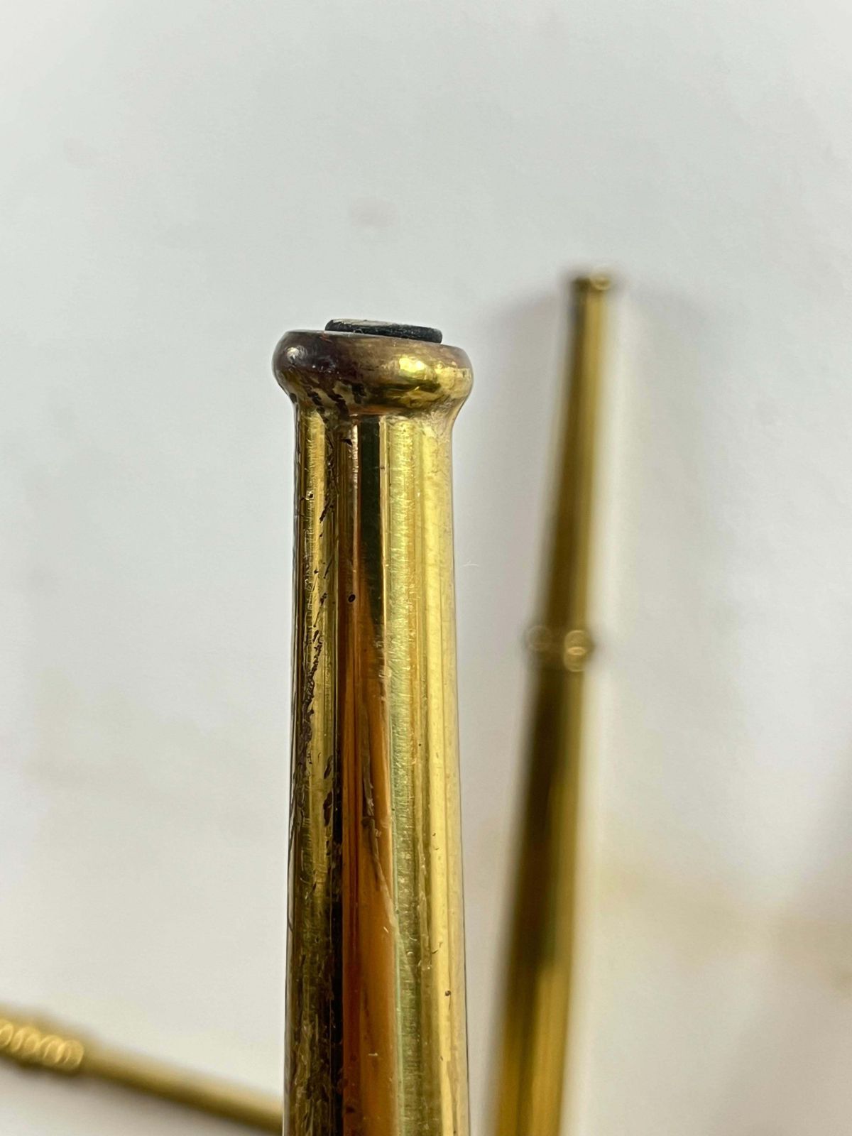 photo for sale Set Of 2 Mid Century Italian Neoclassical Brass Chairs, 1950s