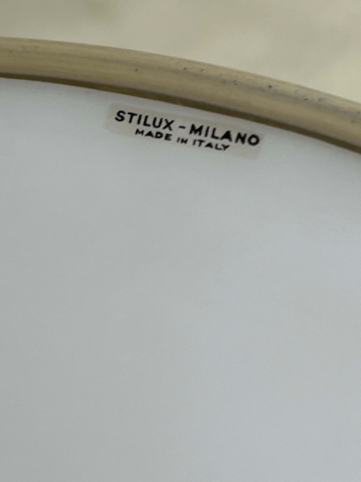 Mid Century Stilux Milano Chandelier In Opaline Glass, Perspex And Brass 1960s photo furniture