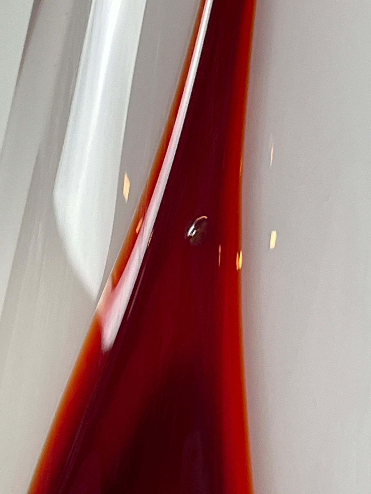 Large Murano Glass Vase, Handmade With The Blown Glass Technique 1970s photo buy