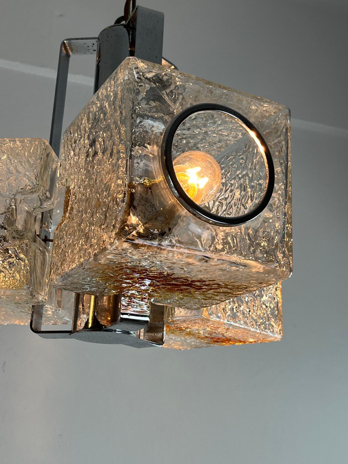 photo furniture 3 Light Murano Glass Chandelier Attributed To Toni Zuccheri For Veart, 1970s