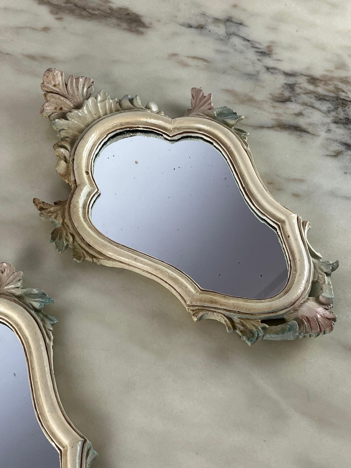 Pair Of Venetian Bedside Mirrors, Italy, 1960s photo vinterior
