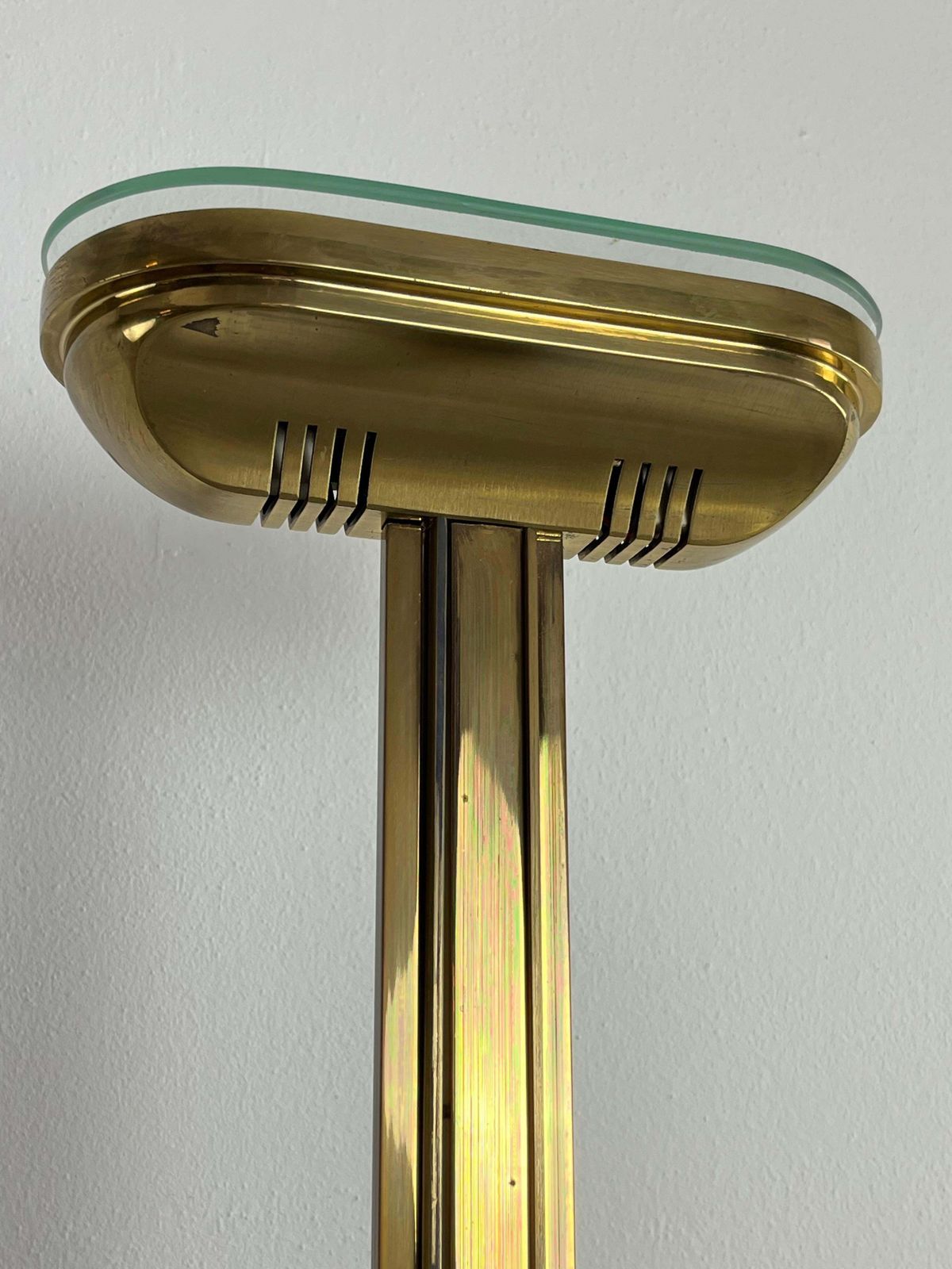 Vintage Brass Floor Lamp Italian Design 1980s photo for sale
