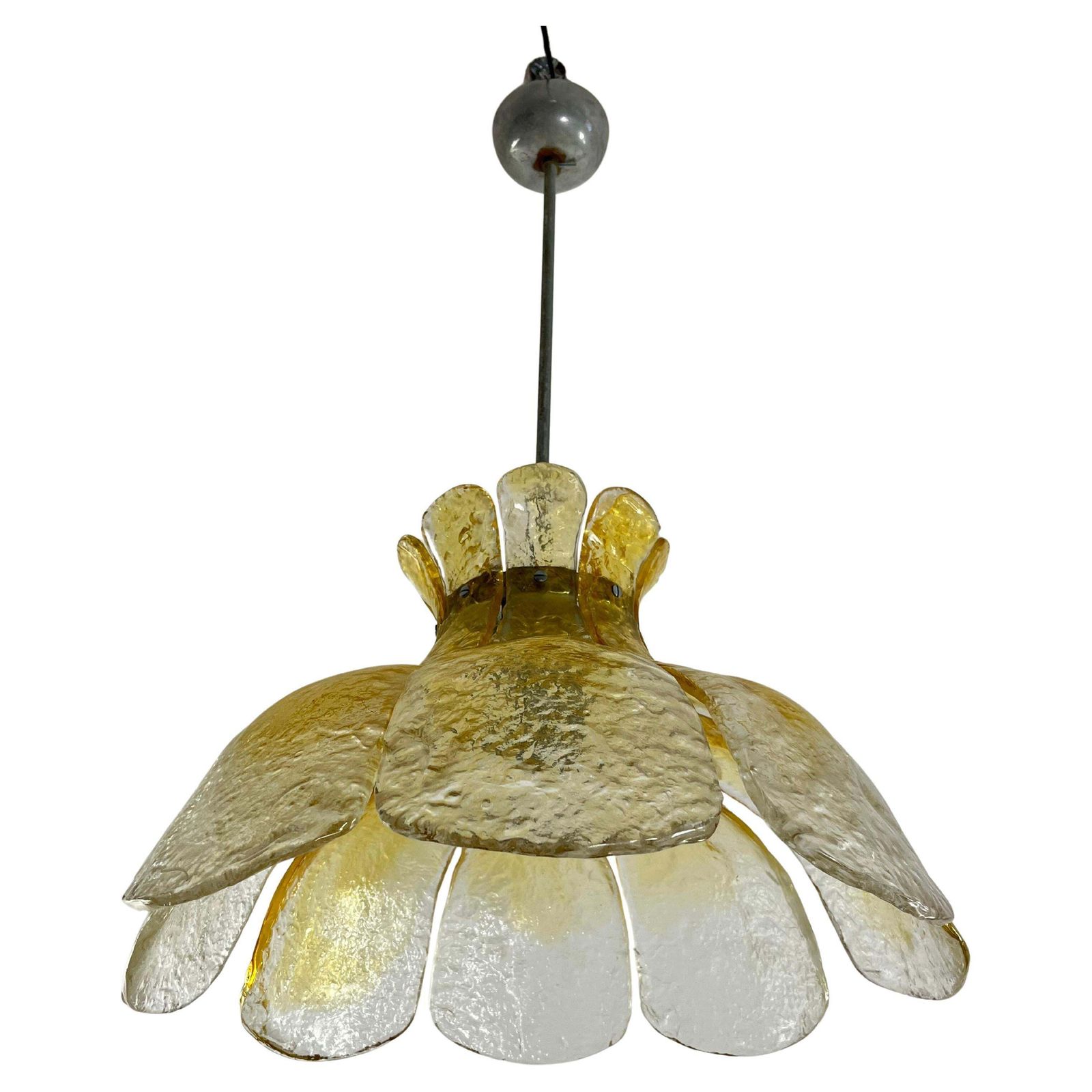 Mid Century Murano Glass Chandelier, 1960s Attributed To Carlo Nason