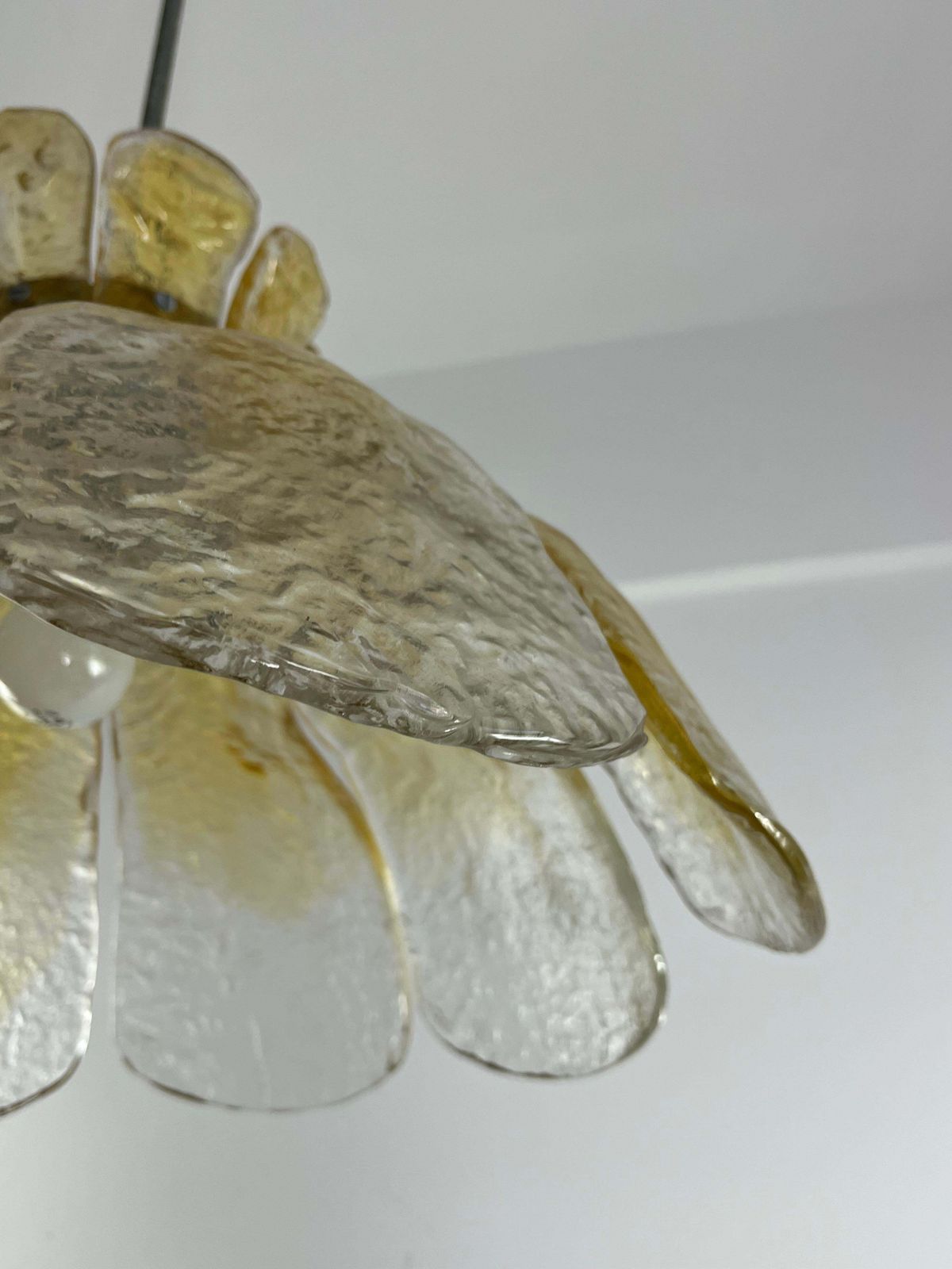 Mid Century Murano Glass Chandelier, 1960s Attributed To Carlo Nason photo vinterior