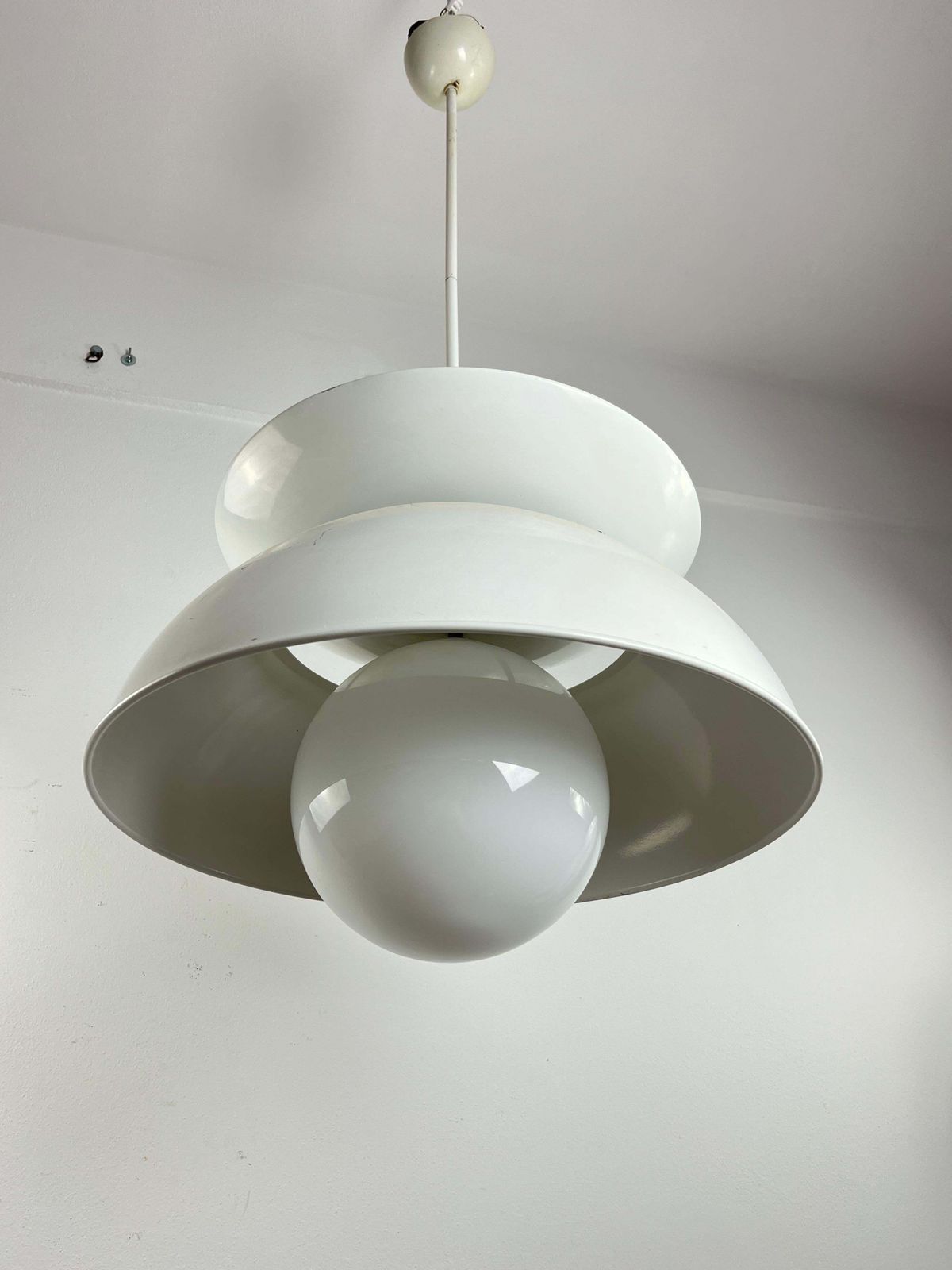 Mid Century Cetra Model Chandelier Attributed To Vico Magistretti For Artemide photo Lighting