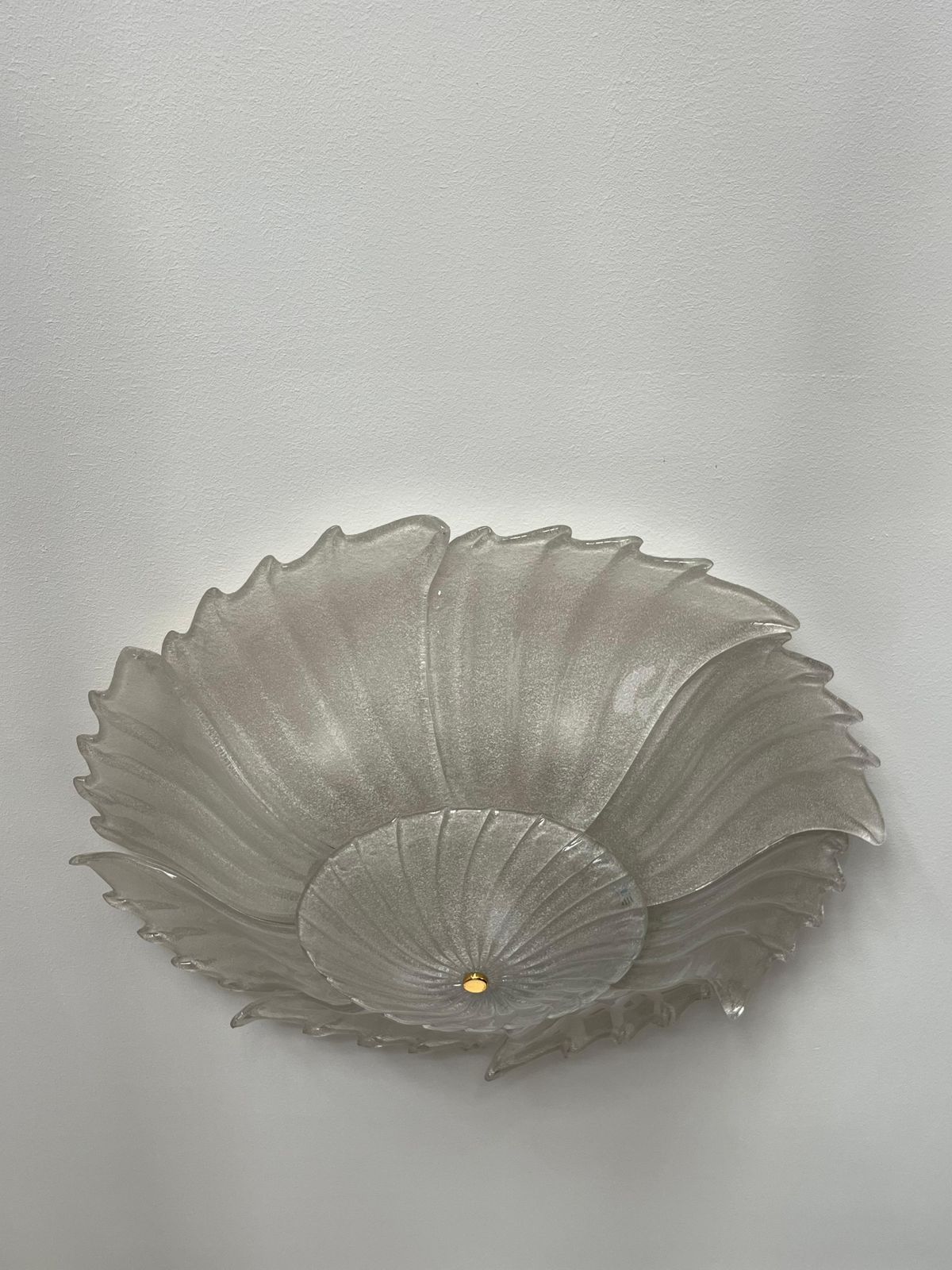 Majestic 9 Light Ceiling Lamp In Murano Glass "Rugiada", Diameter 90 Cm, 1980s photo Lighting