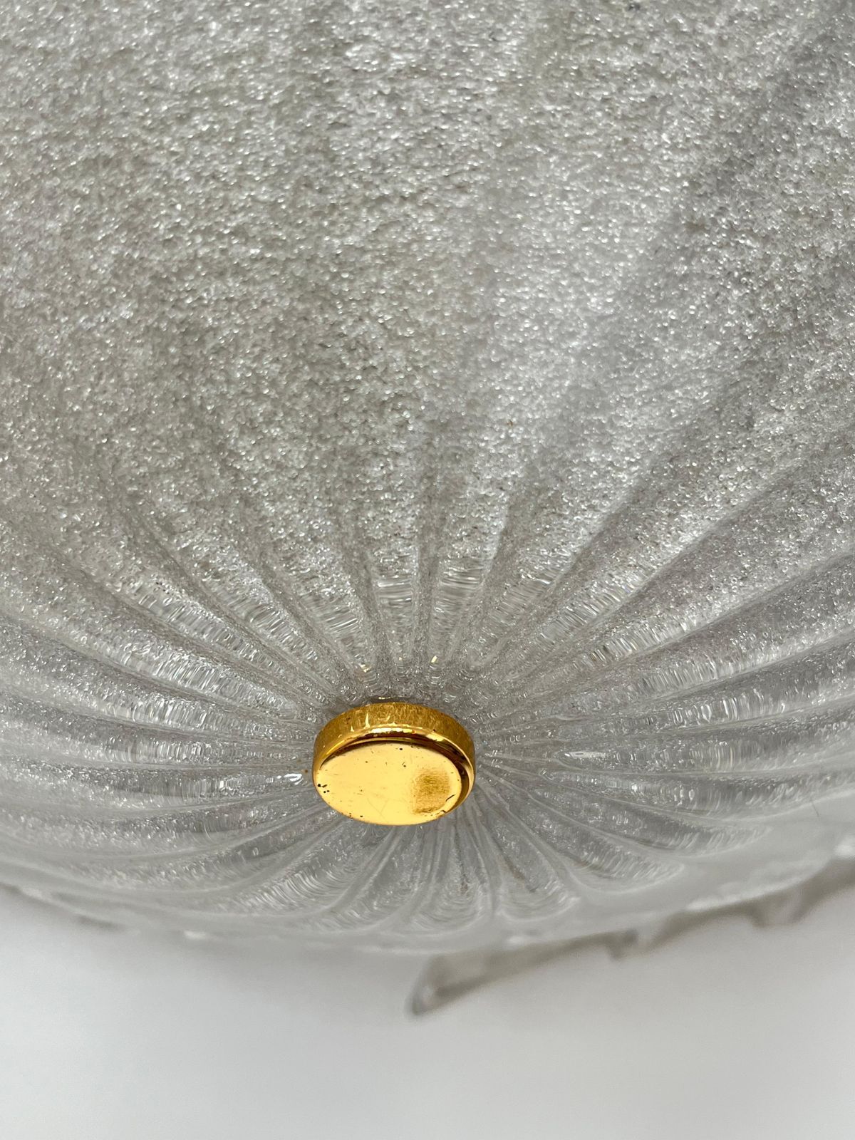 Majestic 9 Light Ceiling Lamp In Murano Glass "Rugiada", Diameter 90 Cm, 1980s photo buy