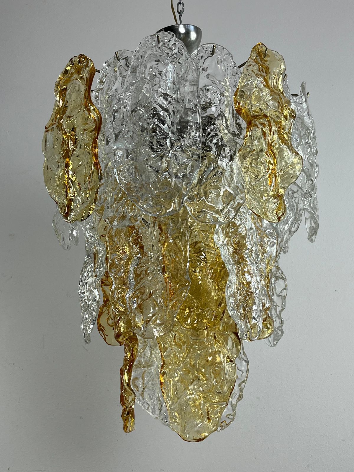 Large 9 Light Murano Glass Chandelier Purchase Invoice From 1978 photo vintage