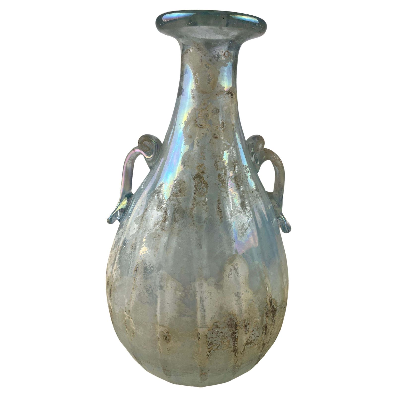 Mid Century Archimede Seguso Opalescent Murano Glass Amphora  1940s