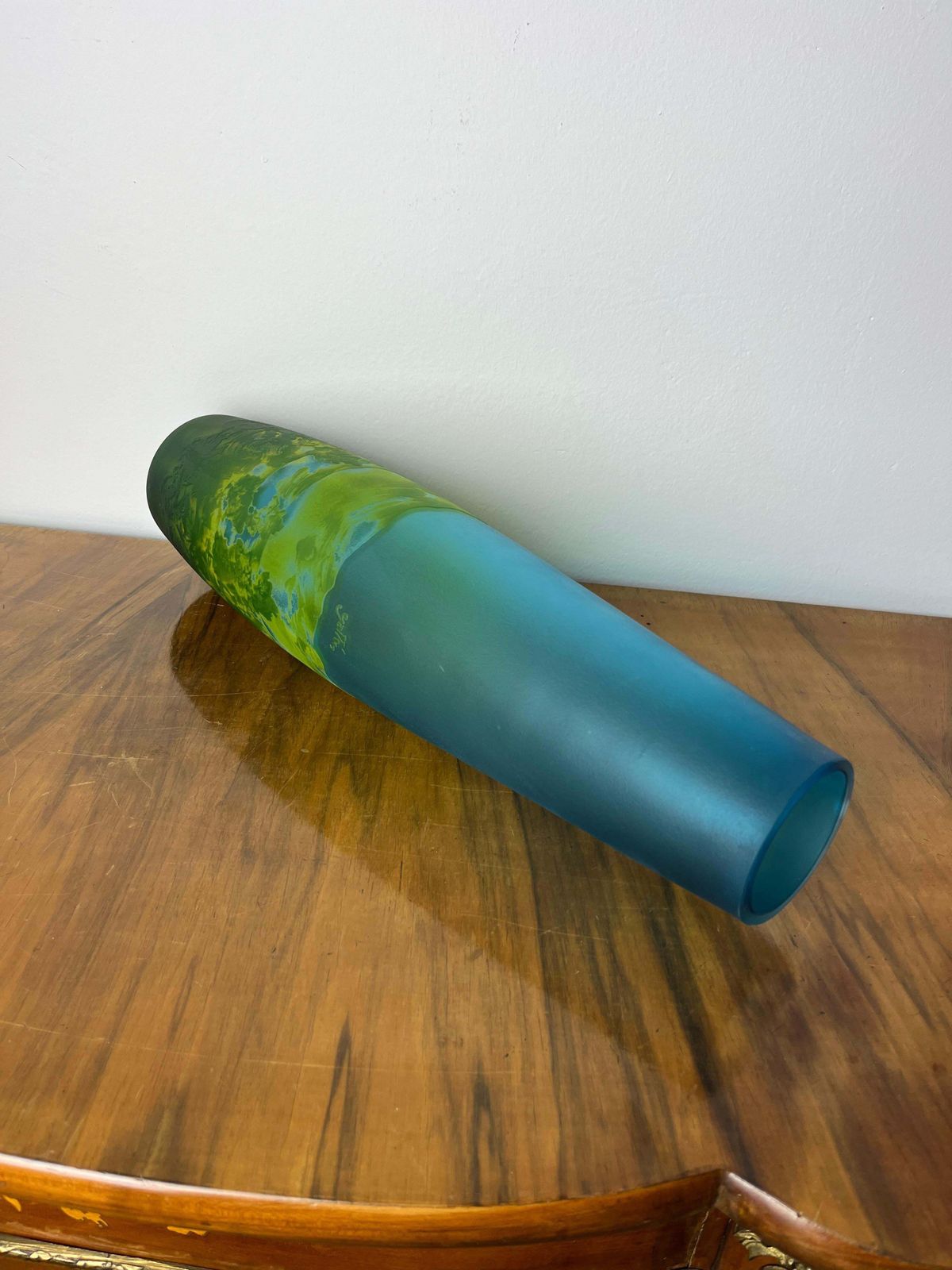 Art Nouveau Vase By émile Gallè Polychrome Glass, France 1900/1910 photo Home Decor