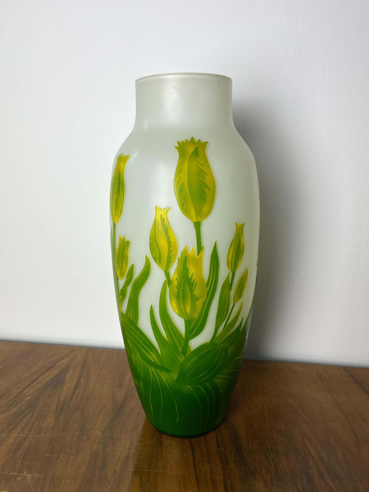 Art Nouveau Vase By émile Gallè Polychrome Glass, France 1910s photo buy