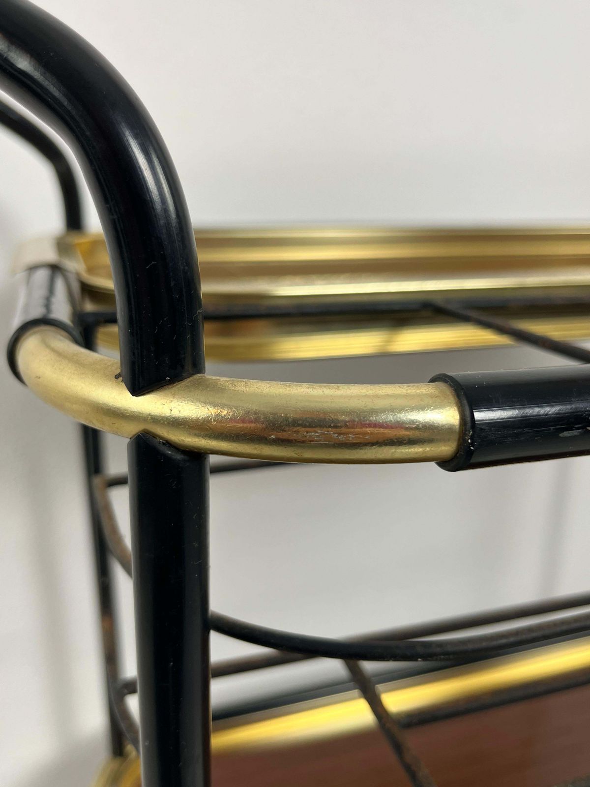 Mid Century Brass Bar Cart In The Style Of Ico Parisi Removable Trays 1960s photo Home Decor