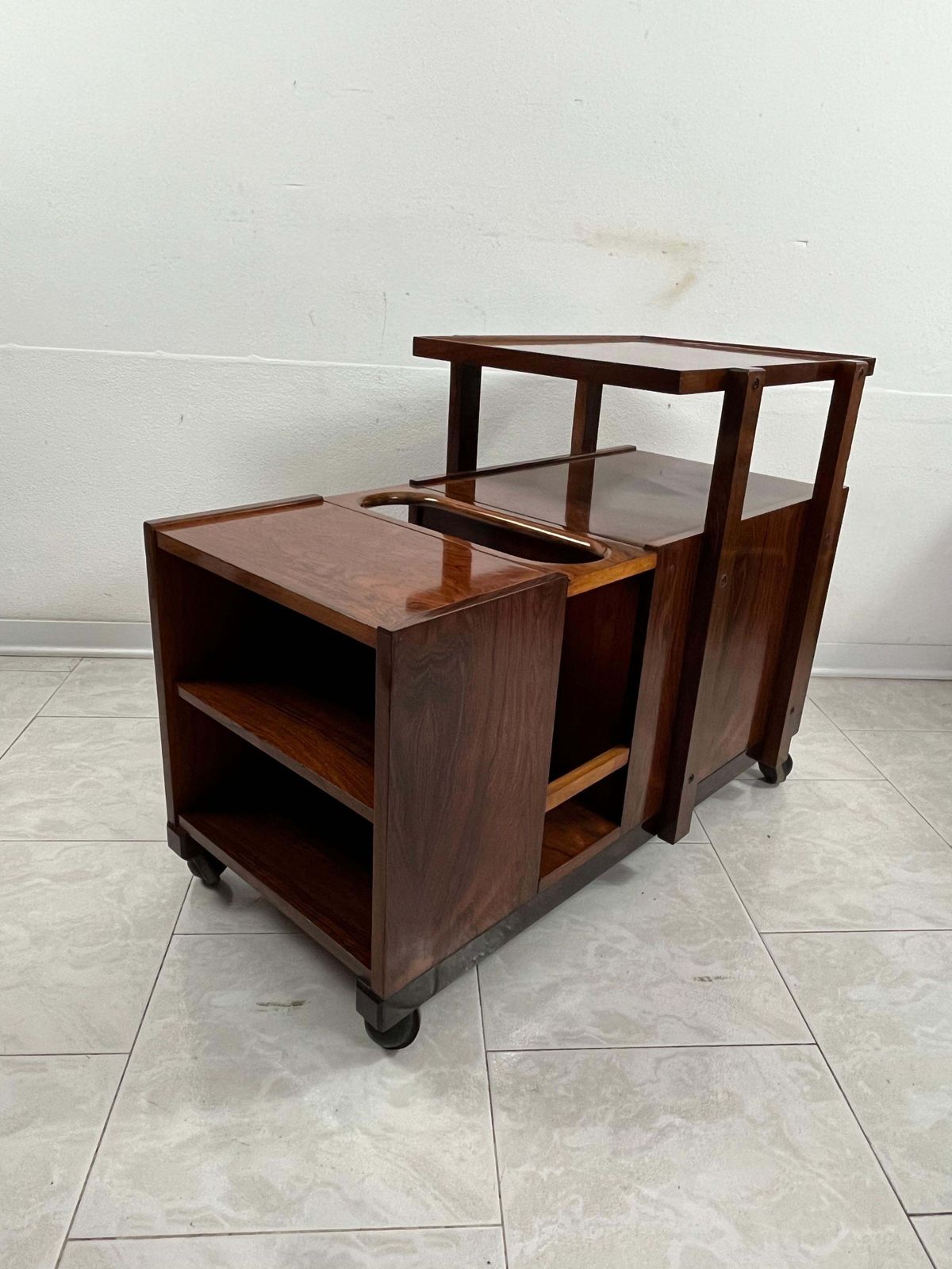 photo furniture Mid Century Bar Trolley Cabinet, Attributed To Edmondo Palutari, 1960s