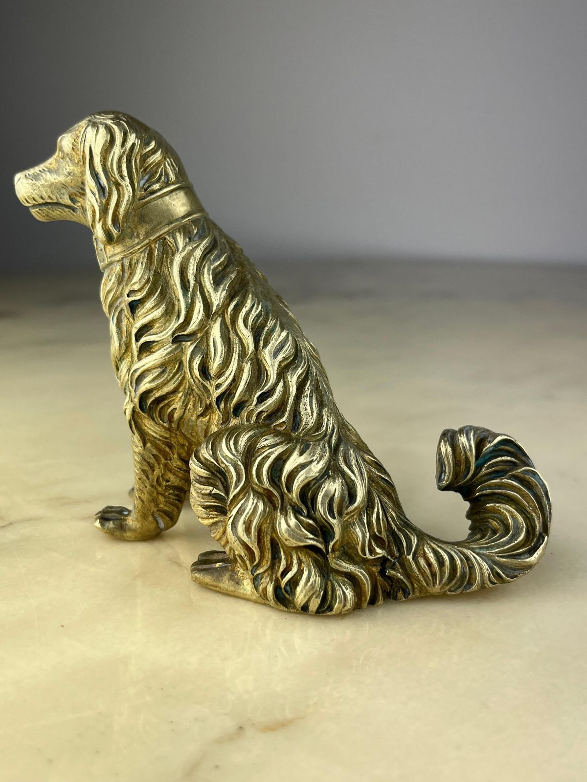 Mid Century Brass Dog Italian Design 1960s photo for sale