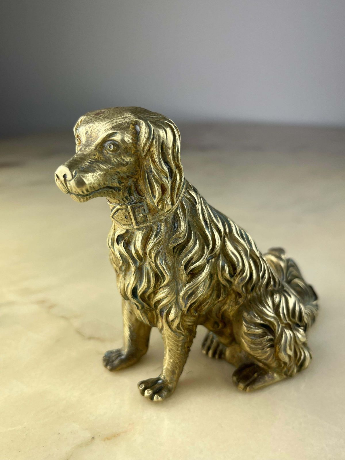 photo for sale Mid Century Brass Dog Italian Design 1960s