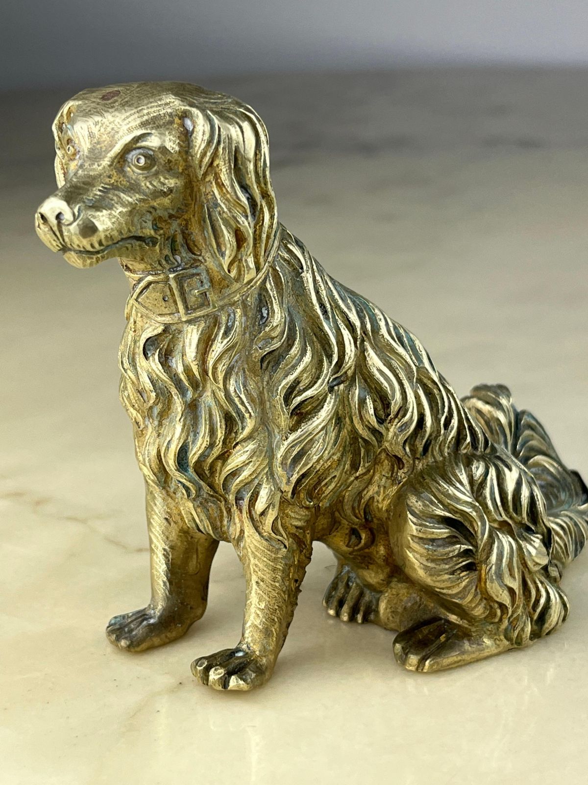 299.0 Mid Century Brass Dog Italian Design 1960s photo
